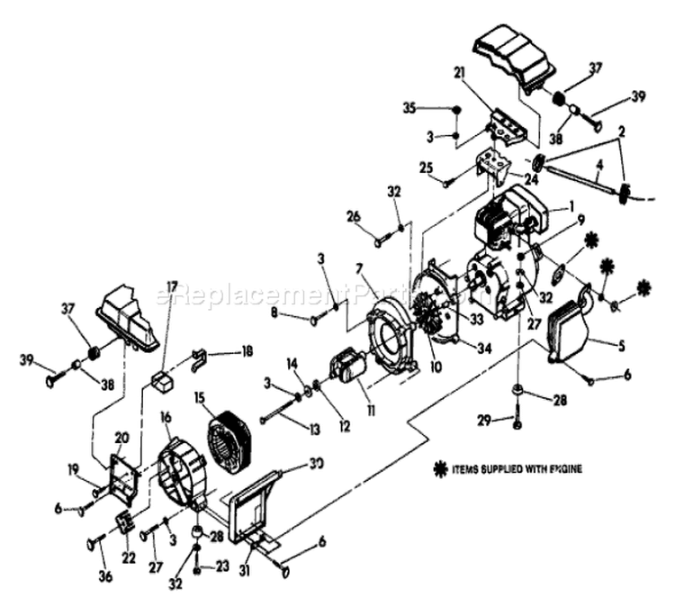 Page B Diagram and Parts List for 9334-0  Briggs and Stratton Generator